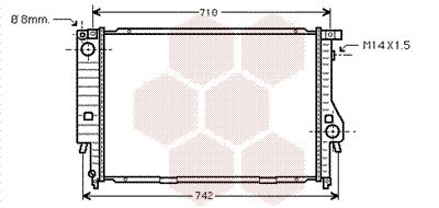 VAN WEZEL Radiaator,mootorijahutus 06002138